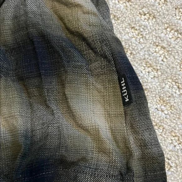 Kuhl Men's Casual Button Down Shirt - Black and Tan Plaid - Picture 4 of 4